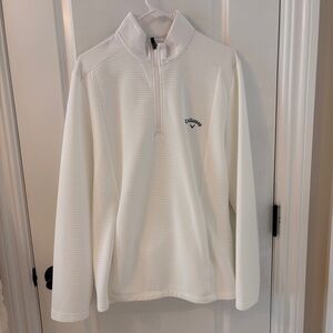 Callaway Golf Mens Opti-Dri White Pullover Sweatshirt Sweater M New Unworn